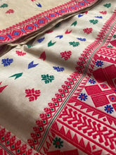 Exclusive Assam Paat Silk Saree, Traditional Red - Saree - Aakritee - S10523